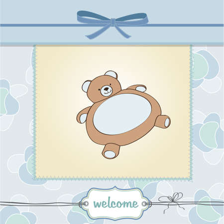 delicate baby boy shower card のイラスト素材