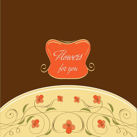 customizable floral backgroundのイラスト素材