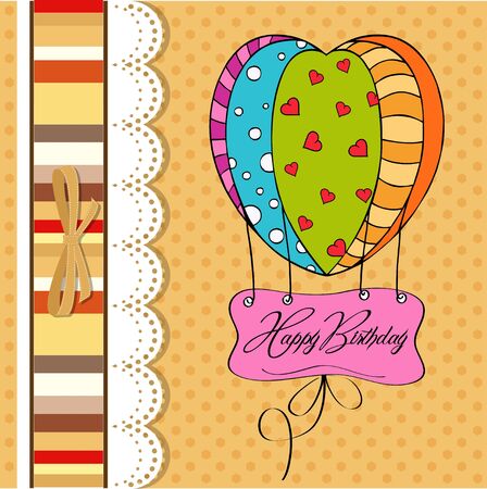 happy birthday card with balloons のイラスト素材