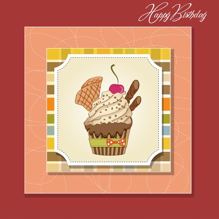 Birthday cupcake のイラスト素材