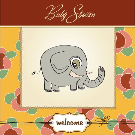 funny baby announcement card のイラスト素材