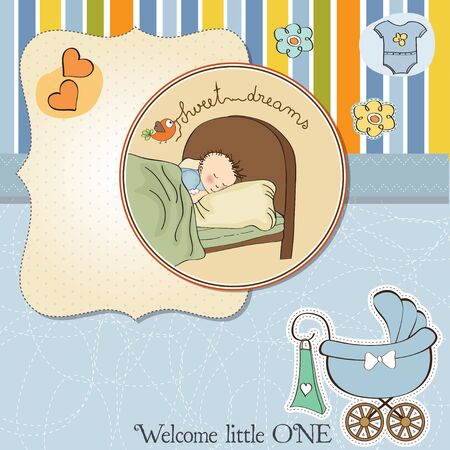 new baby boy arrivedのイラスト素材
