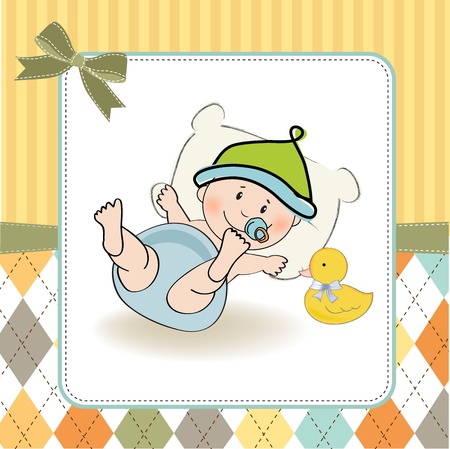 babyboy shower card, illustration in vector formatのイラスト素材