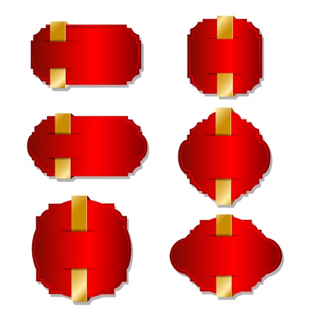 Luxury label items set isolated on white formatのイラスト素材