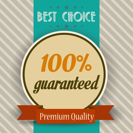 retro illustration of a  best choice message, vector formatのイラスト素材