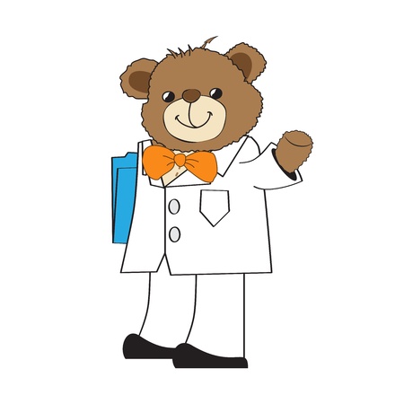 doctor teddy bearのイラスト素材