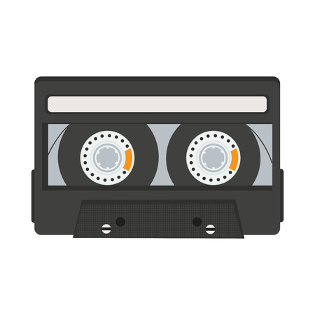 cassette tape isolated on white background, vector illustrationのイラスト素材