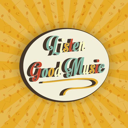 Abstract music background with notes, vector illustrationのイラスト素材