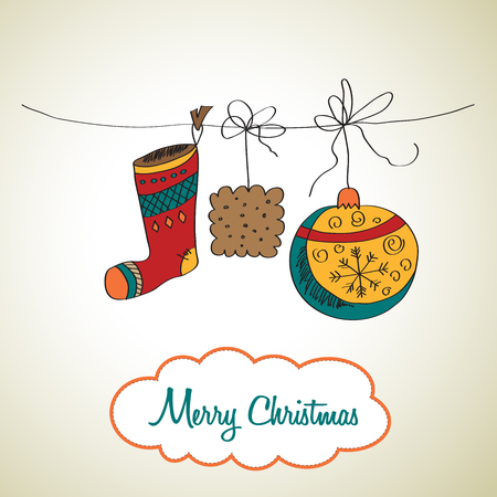 Christmas card, illustration in vector formatのイラスト素材