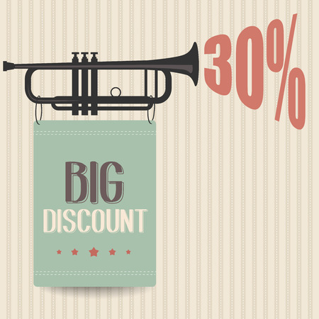 retro discount poster, illustration in vector formatのイラスト素材