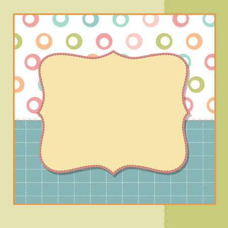Cool template frame design for greeting card, vector illustrationのイラスト素材