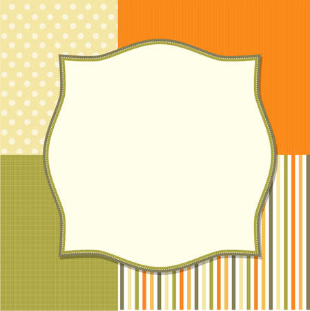 Cool template frame design for greeting card, vector illustrationのイラスト素材