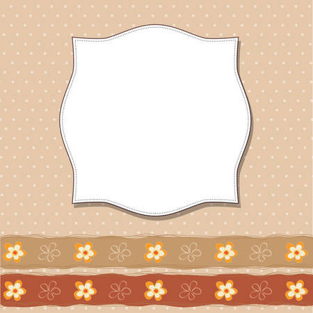 Cool template frame design for greeting card, vector illustrationのイラスト素材