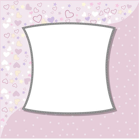 Cool template frame design for greeting card, vector illustrationのイラスト素材