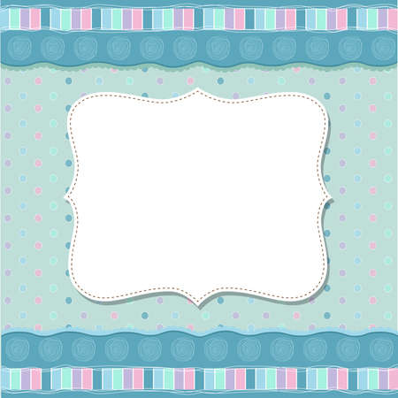 Cool template frame design for greeting card, vector illustrationのイラスト素材