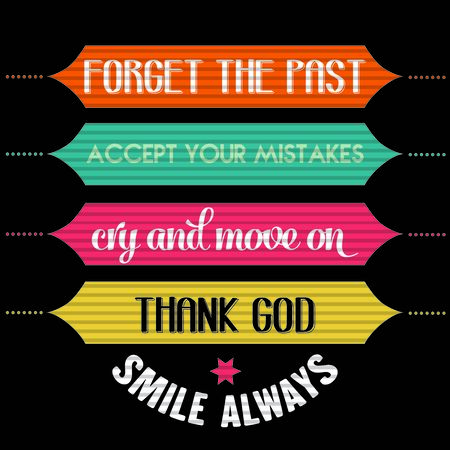 Illustration with  phrase "Smile always", vector formatのイラスト素材