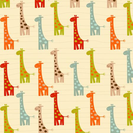 background  with giraffes, illustration in vector formatのイラスト素材