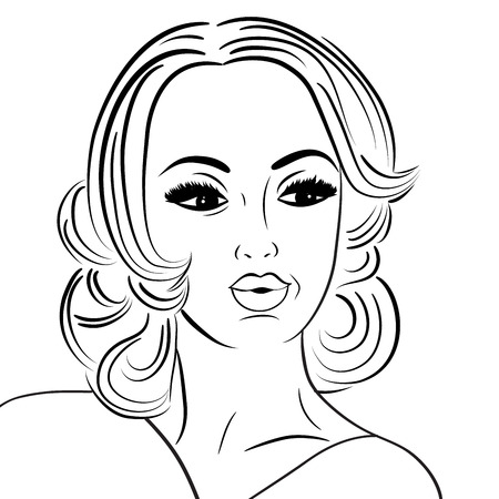 pop art cute retro couple in comics style , vector illustrationのイラスト素材