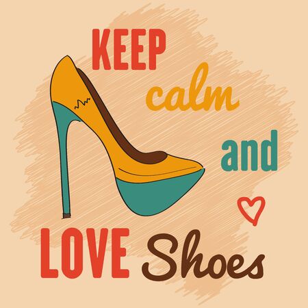 Quote Typographic Background about shoesのイラスト素材