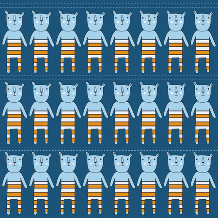 seamless pattern with bears, vector formatのイラスト素材