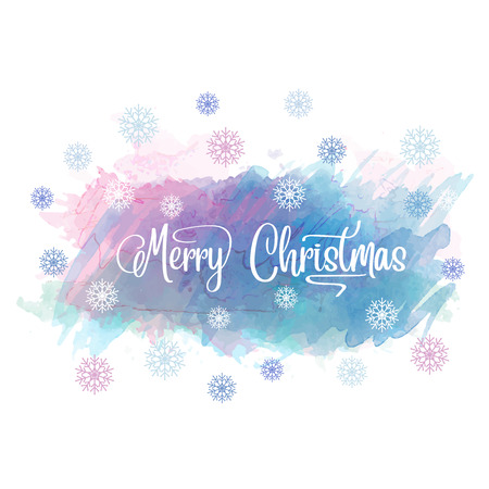 Watercolor Christmas  background, Christmas poster, Christmas greeting card, vectorのイラスト素材