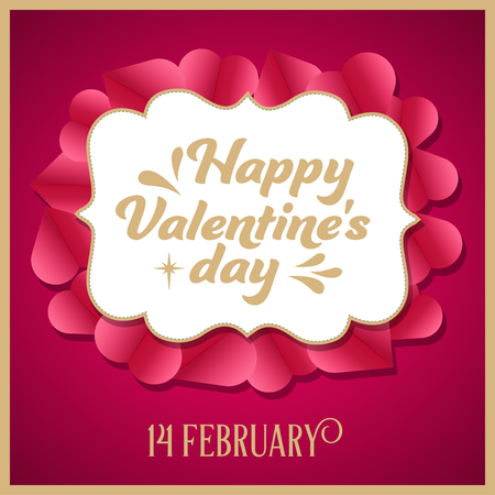 Luxury Valentine's day cardのイラスト素材