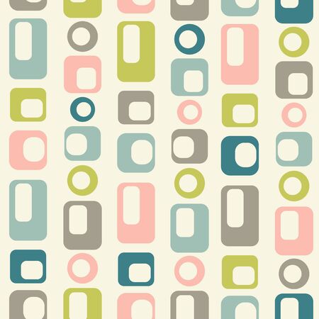 mid century style seamless patternのイラスト素材