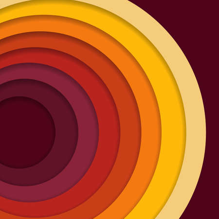 Abstract 3D paper cut background. Abstract wave shapes. Vector formatのイラスト素材