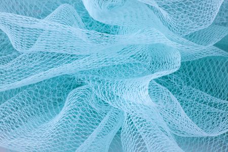 blue mesh sponge の写真素材