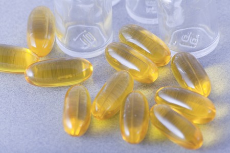 yellow pillsの写真素材