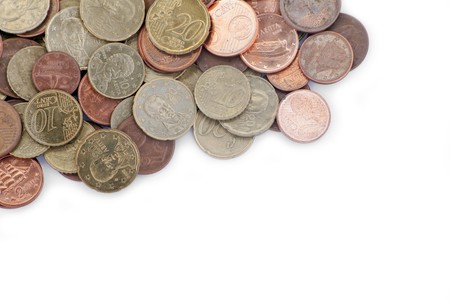 euro coinsの写真素材