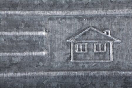 Relief Sign of a houseの写真素材