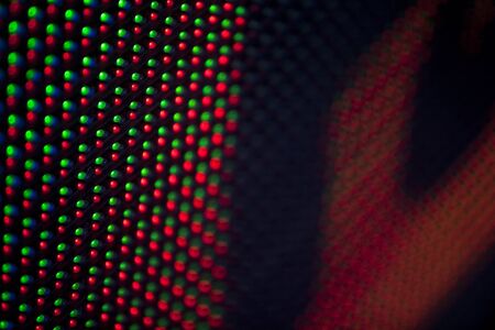 RGB led diode display panel. Selective focus. Shallow depth of field.の写真素材