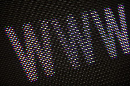 RGB led diode display panel. Selective focus. Shallow depth of field.の写真素材