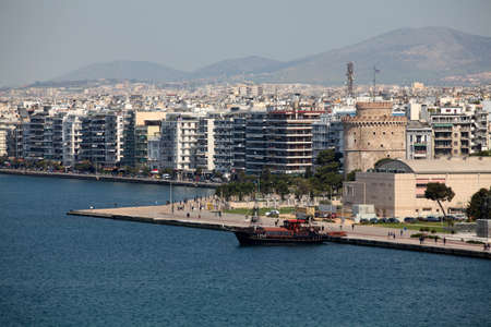 THESSALONIKI, GREECE - APRIL 21: Regeneration and projects at the side of the beach of Thessaloniki...