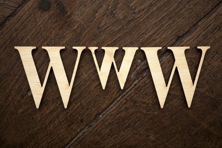 Wooden alphabet letters on old wooden surfaceの写真素材