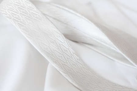 Groom accessories. Necktie on the shirt