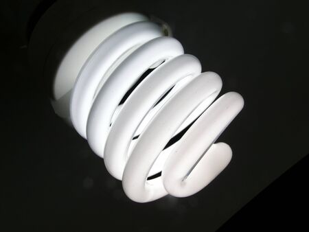 Energy saving fluorescent isolated on the black background