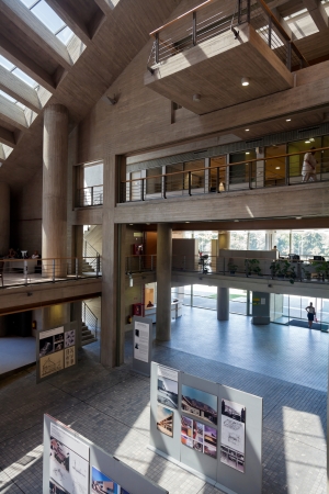 THESSALONIKI, GREECE - AUGUST 24: Exhibition of works of architecture of Tasou Mpiri and Dimirti Mpiti at the entrance of town hall on August 24, 2011 in Thessaloniki, Greeceのeditorial素材