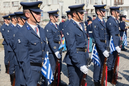 THESSALONIKI, GREECE - OCT 26: Participation of armed forces in the context of the celebrations for the centenary of the liberation of the city on Oct 26, 2012 in Thessaloniki, Greeceのeditorial素材