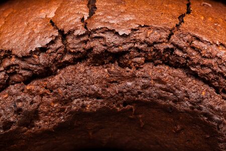 Freshly baked Chocolate cake in a baking pan