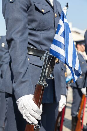 THESSALONIKI, GREECE - OCT 26: Participation of armed forces in the context of the celebrations for the centenary of the liberation of the city on Oct 26, 2012 in Thessaloniki, Greeceのeditorial素材