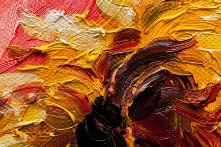 Detailed original artwork oil painting on stretched canvas.の写真素材