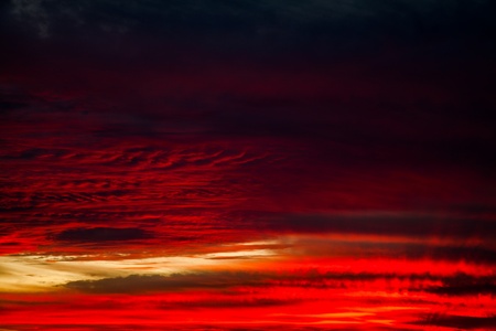 Beautiful Sunset/sunrise with clouds, in purple shades