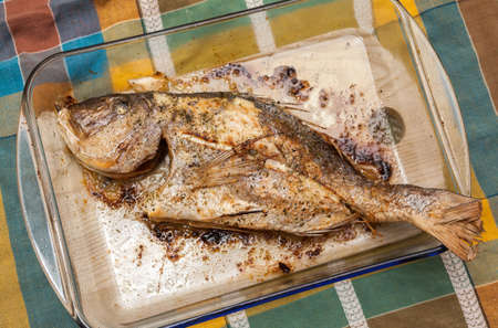 Grilled ''Common dentex'' fishの写真素材