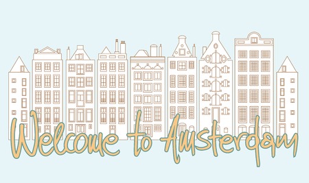 Welcome to Amsterdam. Vector illustration Eps 10のイラスト素材