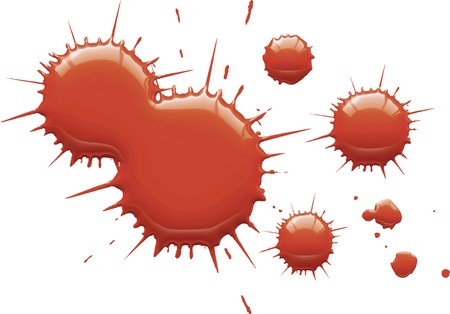 Blood Stains Set. Vector illustration Eps 10のイラスト素材