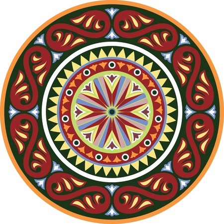 Byzantine decorative rosette. Vector illustration Eps 10のイラスト素材