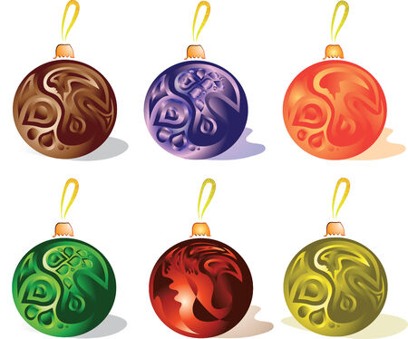 Christmas balls decoration. Vector illustration Eps 10のイラスト素材