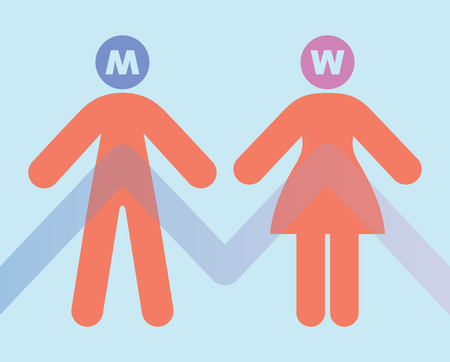 Men and Women Signs, WC icons, Restroom Signs, Toilet Pictograms. Vector illustration Eps 10のイラスト素材